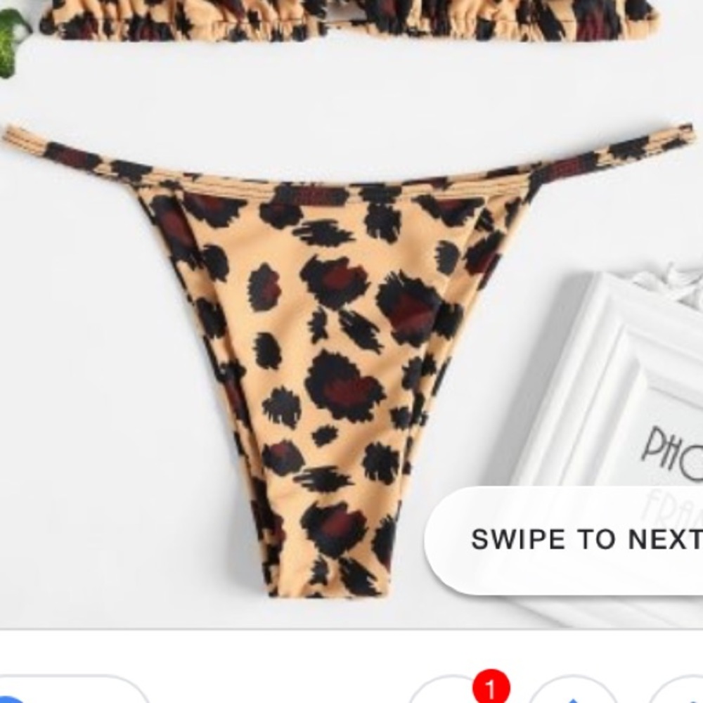 Zaful animal print bikini bottom